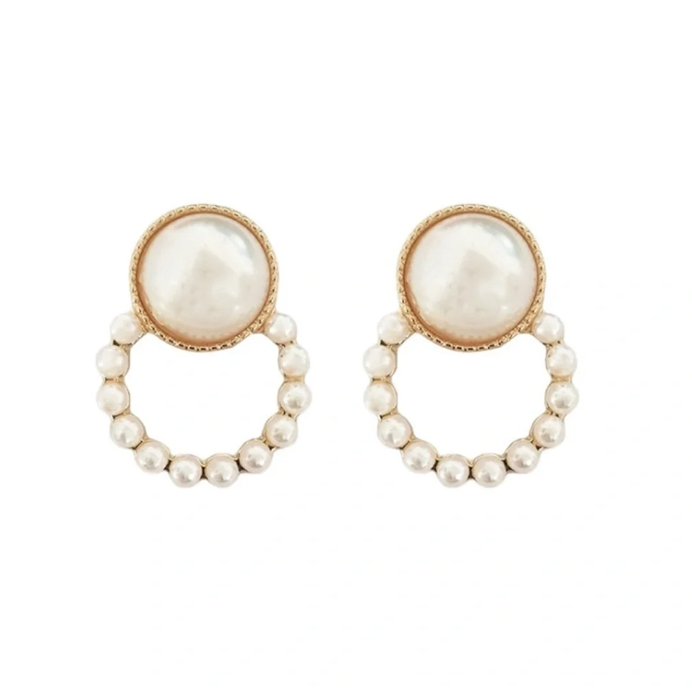 *DACIA* Pearl x Round Fashion Stud Earrings